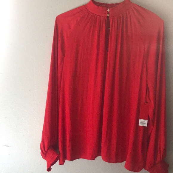 Blouse Red Jennifer Lopez size Large - Picture 1 of 5